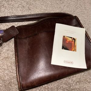 Brown Leather Coach shoulder bag